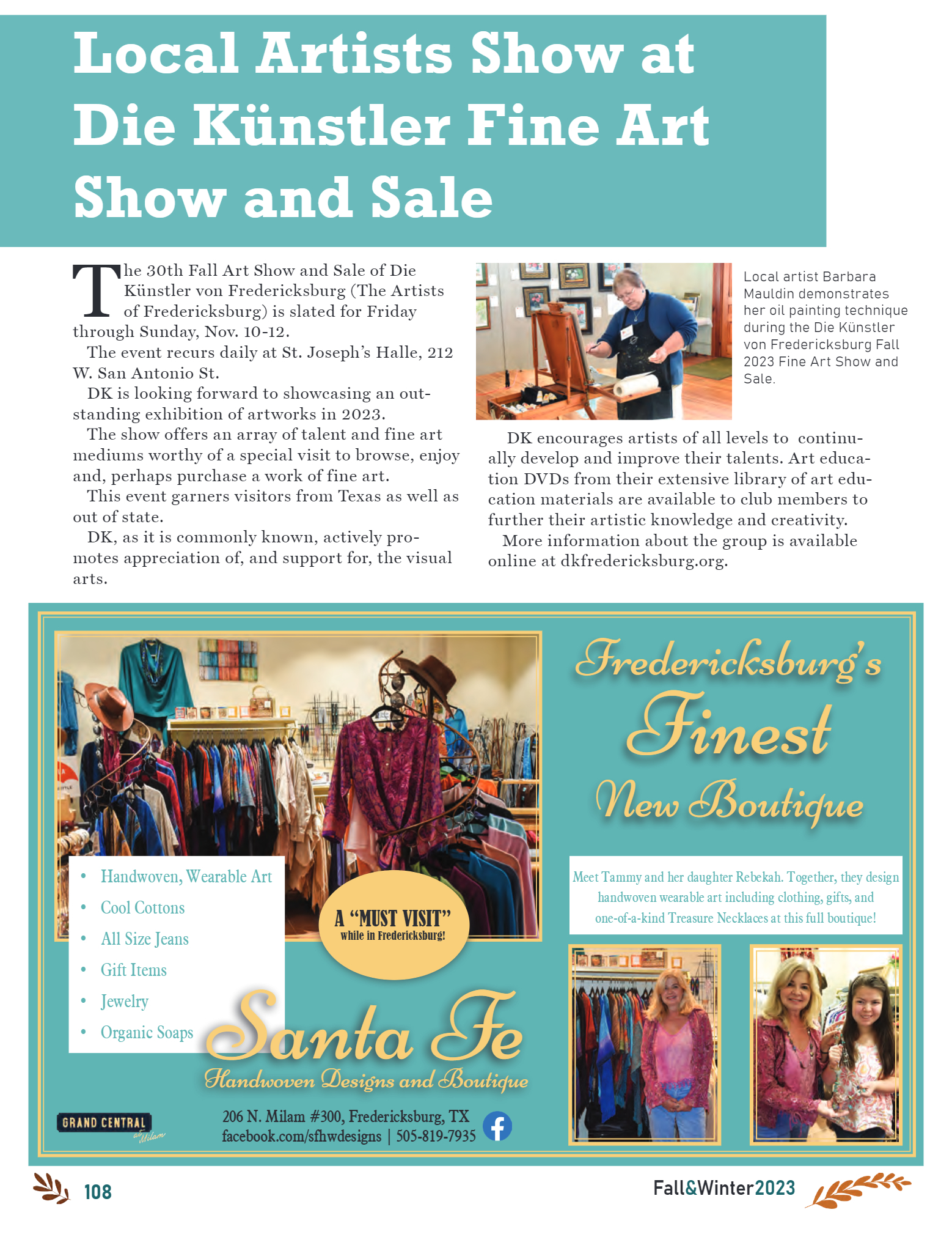 GoFredericksburg Visitors Guide Fall / Winter 2023 - page 110