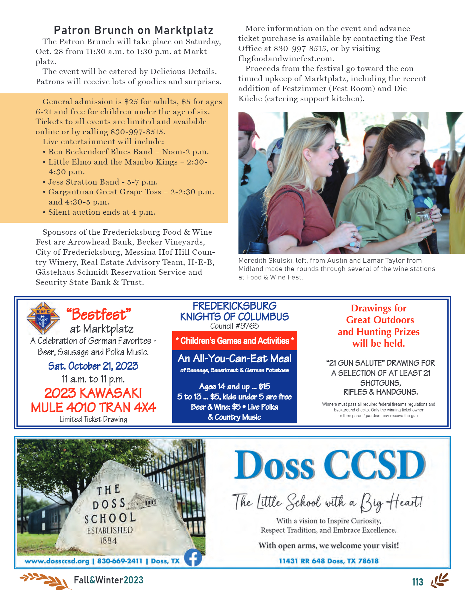 GoFredericksburg Visitors Guide Fall / Winter 2023 - page 115